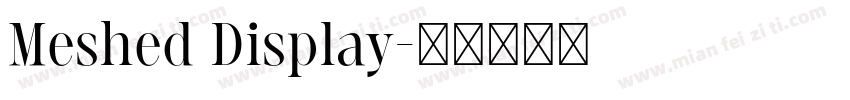 Meshed Display字体转换
